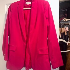 Calvin Klein Pink Blazer Tailored Suit Jacket